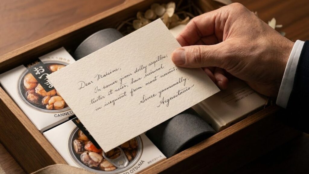 メッセージカードは必須。「ご指導ありがとうございました」の一言がギフトの価値を決める